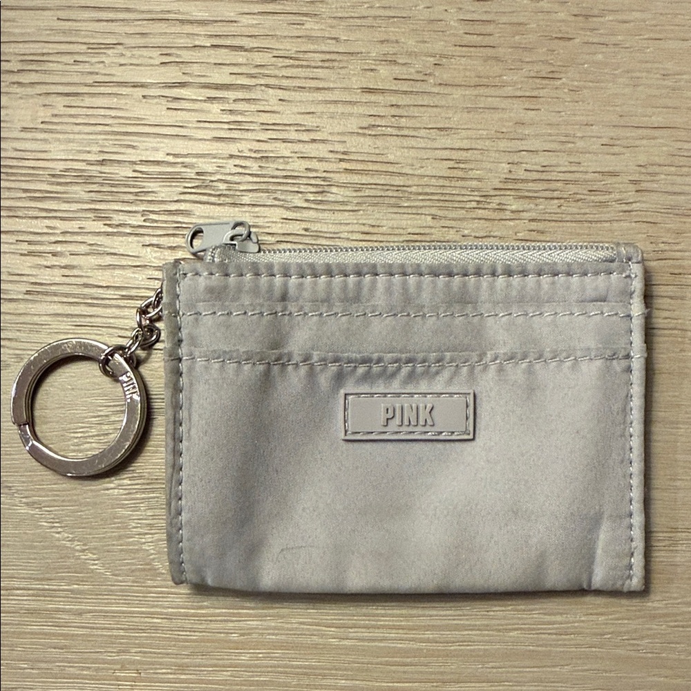PINK Victoria's Secret Gary Keyring And Zipper Card Key Holder - Picture 1 of 10
